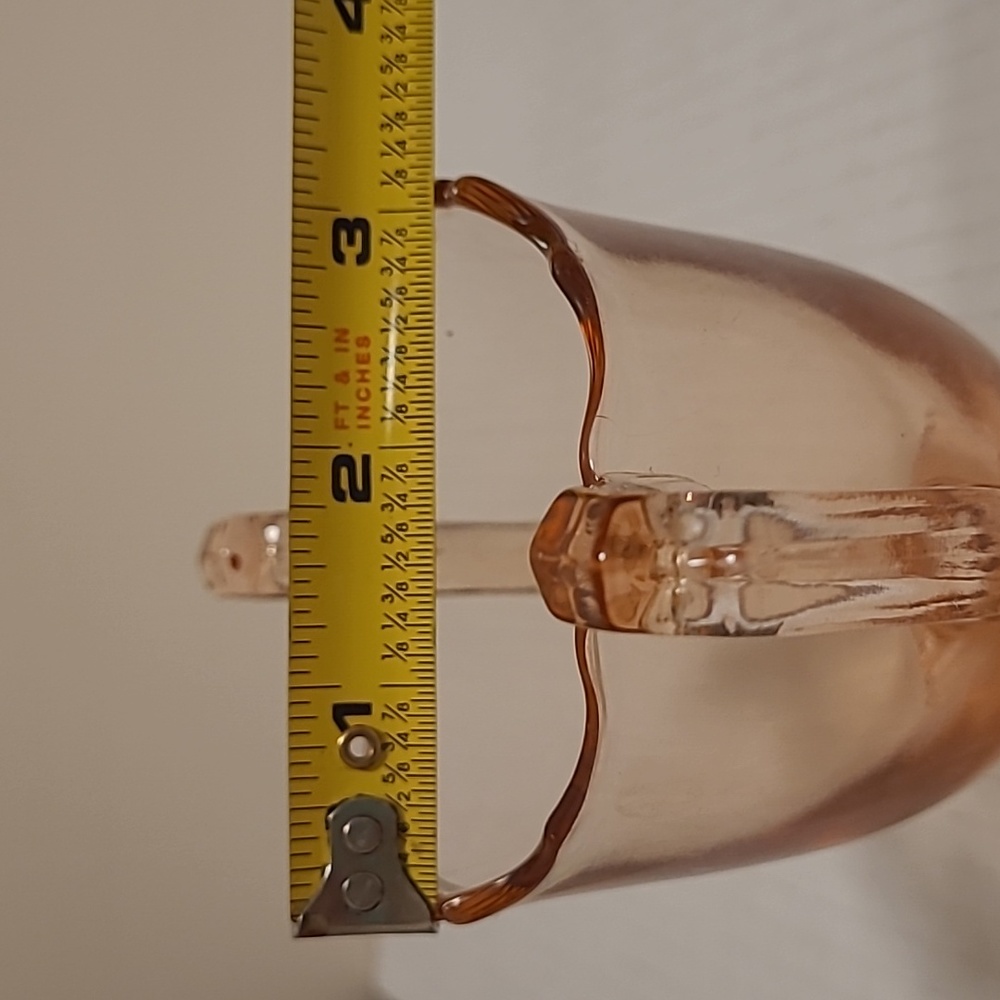 Vintage Pink Depression 2 Handled Glass - Picture 10 of 16